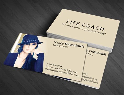 life coach business card